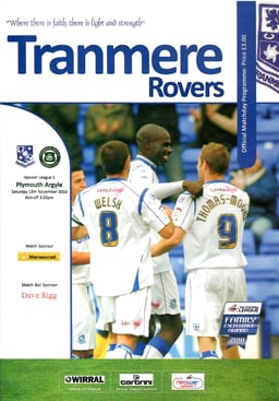 Tranmere Rovers v Plymouth Argyle Match Programme 2010-11-13